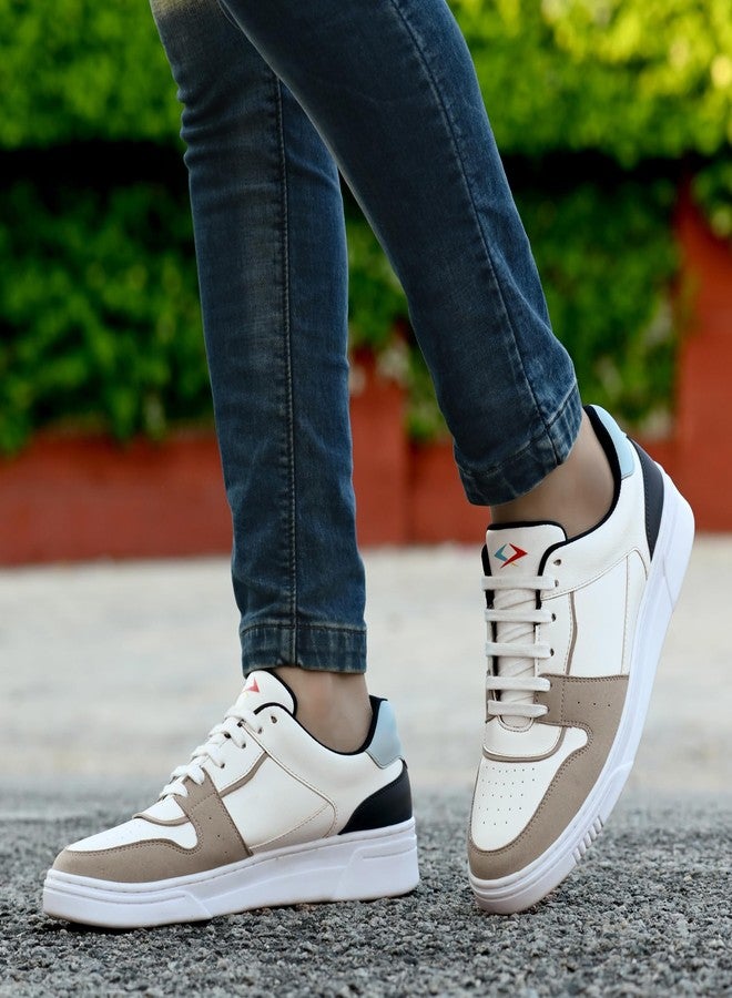 كروزر حذاء رياضي رجالي من كروزر، طراز أطلس أبيض-أزرق، مقاس 7 بريطاني (2512-2) - Image 2