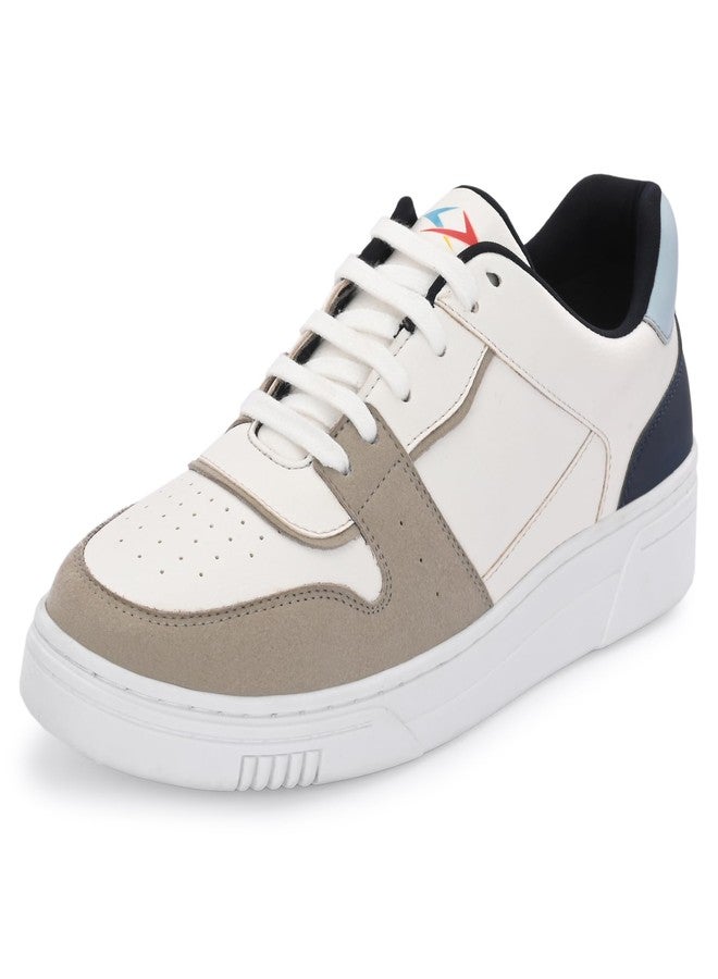 كروزر حذاء رياضي رجالي من كروزر، طراز أطلس أبيض-أزرق، مقاس 7 بريطاني (2512-2) - Image 1