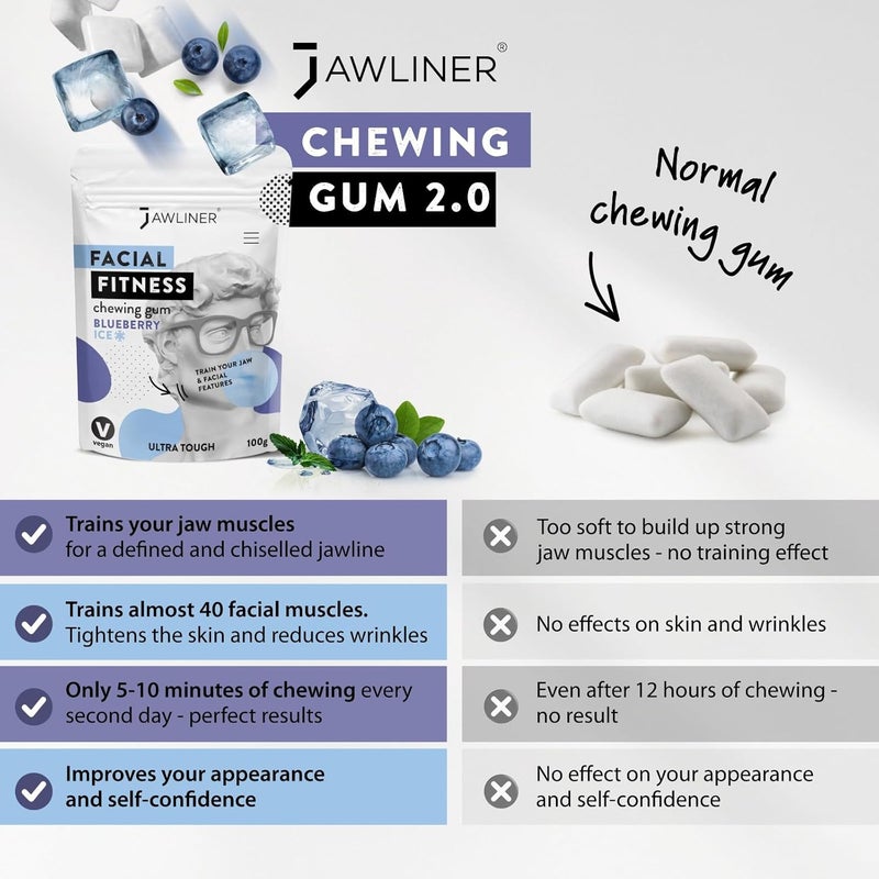 Jawliner Blueberry Ice Chewing Gum - Image 4