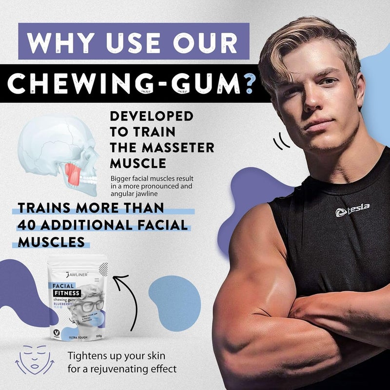 Jawliner Blueberry Ice Chewing Gum - Image 3