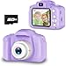 Seckton Upgrade Kids Selfie Camera Christmas Birthday Gifts for Girls Age 39 HD Digital Video Cameras for Toddler Portable Toy for 3 4 5 6 7 8 Year Old Girl with SD CardPurple White - Image 3