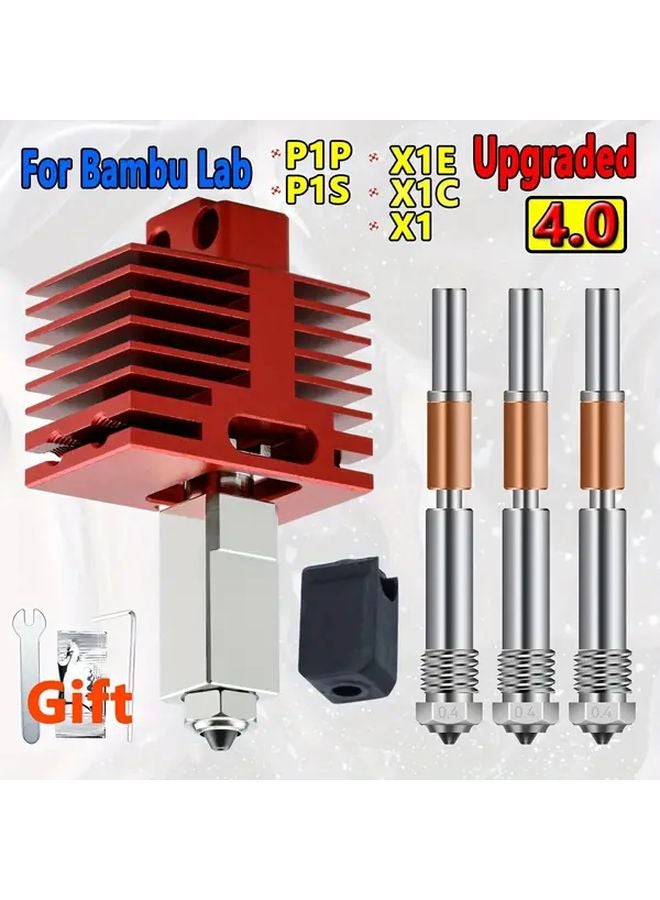 3 قطع من مجموعة الجوارب السيليكونية للهوت إند لطابعات BambuLab P1S و P1P و X1 و X1C و X1E ثلاثية الأبعاد - ملحقات الطابعة - Image 2