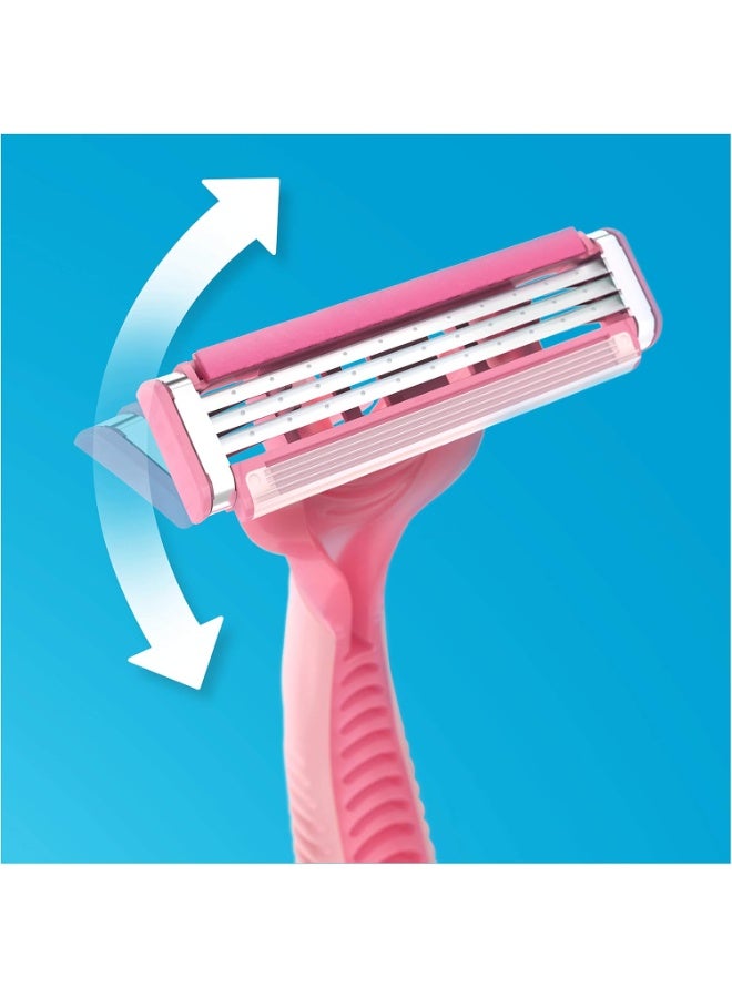 عبوة شفرات جيليت سيمبلي 3 للسيدات للاستخدام مرة واحدة مكونة من 8+4 قطع - Image 3