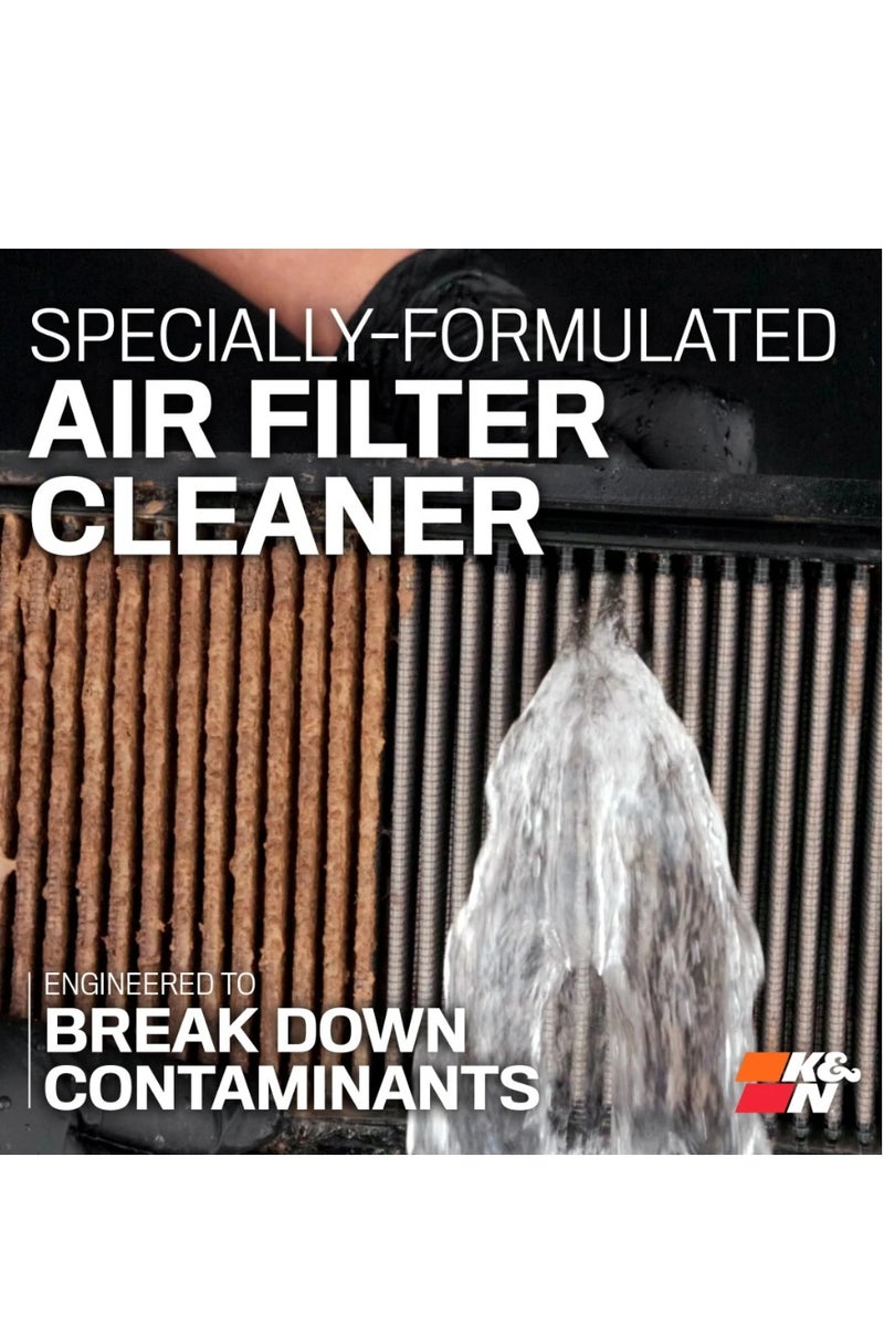 K&N Air Filter Cleaning Kit: Aerosol Filter Cleaner and Oil Kit; Restores Engine Air Filter Performance; Service Kit-99-5000, Multi