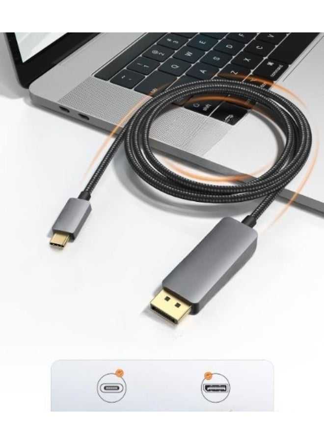 USB-C to DisplayPort Cable 6ft – Supports 8K@60Hz, 4K@144Hz – High-Speed Video Transfer