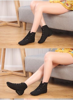 Loquat Men/Women High Top Jazz Boots Modern Dance Shoes Ballet Shoes Black  - Image 2