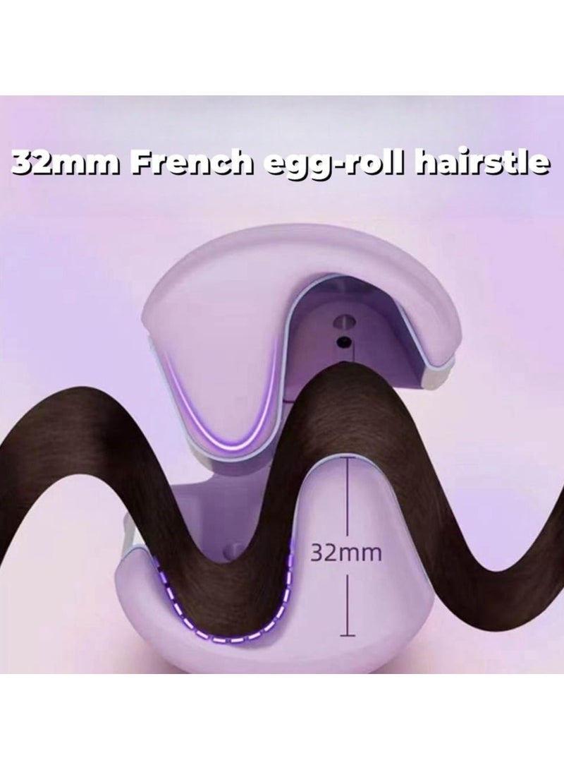 general French Egg Roll Hair Roller, 32mm Adjustable Temperature, Ceramic Wave Hair Curler, Perfect Wave, Romantic - Image 4