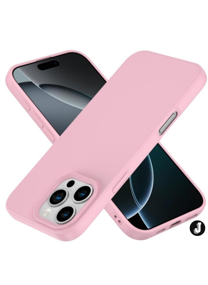 JAJEEK "iPhone 16 Pro Slim Fit Matte Pink TPU Case – Soft, Flexible Silicone Back Cover for Sleek Protection" - Image 1