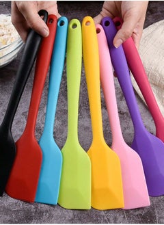 Generic 1-Piece Flexible Silicone Baking Spoon, Heat-Resistant Scraper, Random Color, Easy-to-Clean Silicone Baking Spatula, Kitchen Baking Tool, Cream Spatula Multicolour  - Image 1