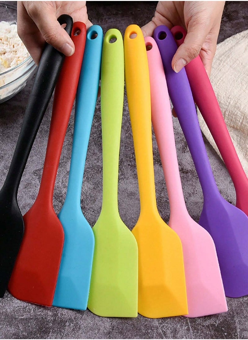 Generic 1-Piece Flexible Silicone Baking Spoon, Heat-Resistant Scraper, Random Color, Easy-to-Clean Silicone Baking Spatula, Kitchen Baking Tool, Cream Spatula Multicolour  - Image 1