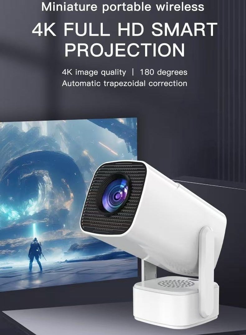 Hi-Fi Speaker LCD Projector - Support HD 1080P/4K - 280 ANSI Lumen - Smart Projector with Wifi 6 and Bluetooth 5.0 - Android 11 - Portable Mobile Home Theater - Suitable for Games, Office, Movies  - Image 2