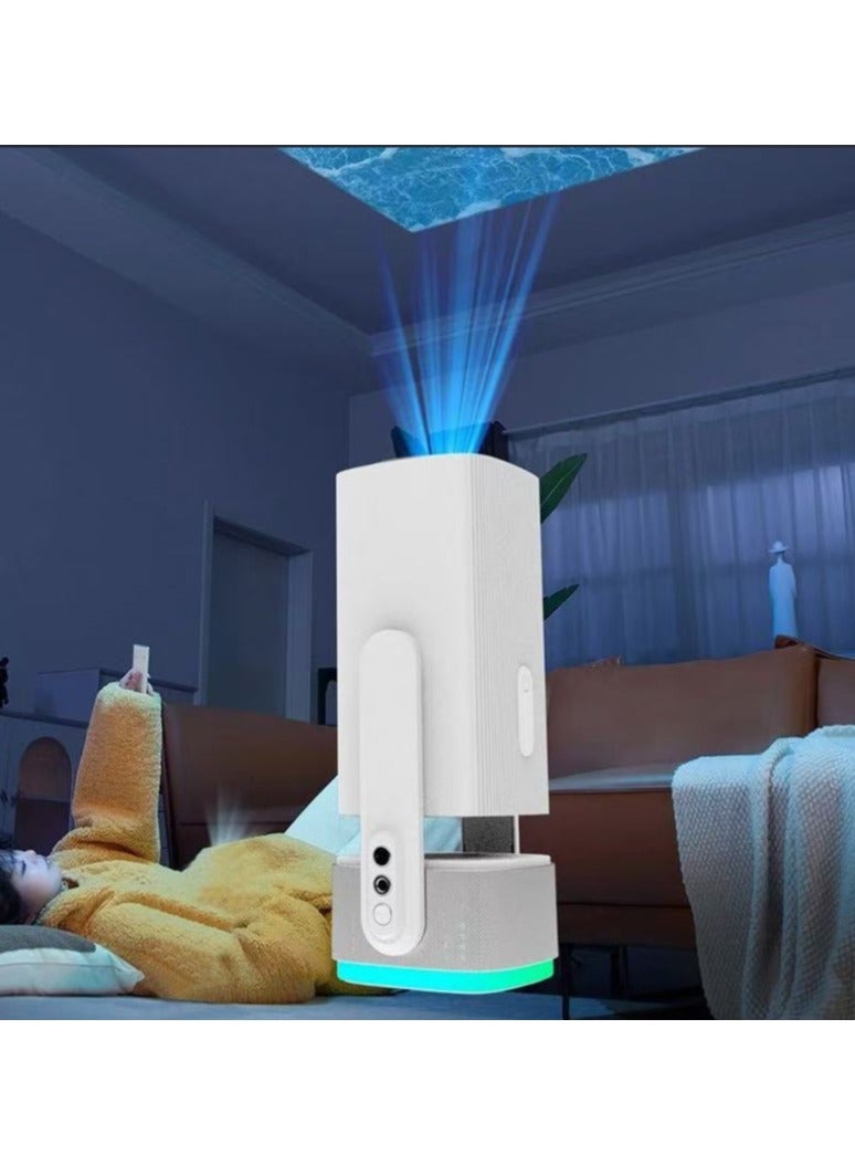 Hi-Fi Speaker LCD Projector - Support HD 1080P/4K - 280 ANSI Lumen - Smart Projector with Wifi 6 and Bluetooth 5.0 - Android 11 - Portable Mobile Home Theater - Suitable for Games, Office, Movies  - Image 4