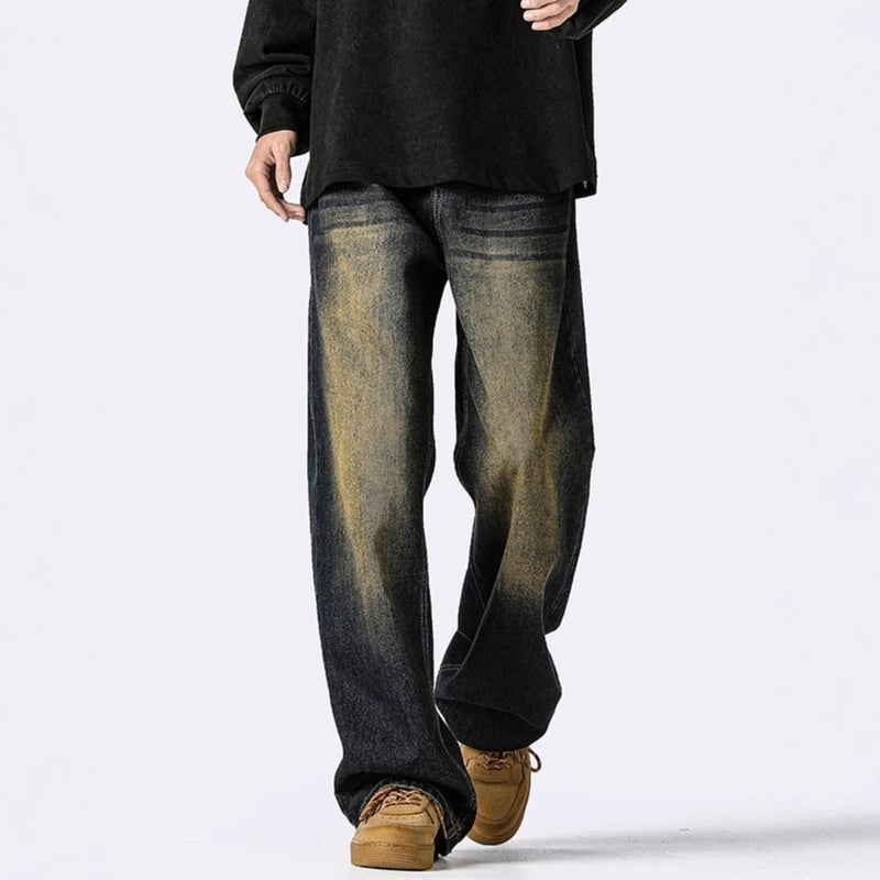 Unisex Classic Denim Jeans Loose Fit Daily Outdoor Wear - Image 1