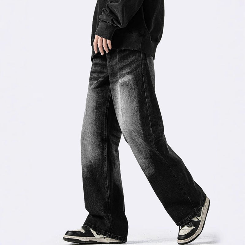 Unisex Classic Denim Jeans Loose Fit Daily Outdoor Wear - Image 3