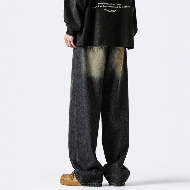 Unisex Classic Denim Jeans Loose Fit Daily Outdoor Wear - Image 2