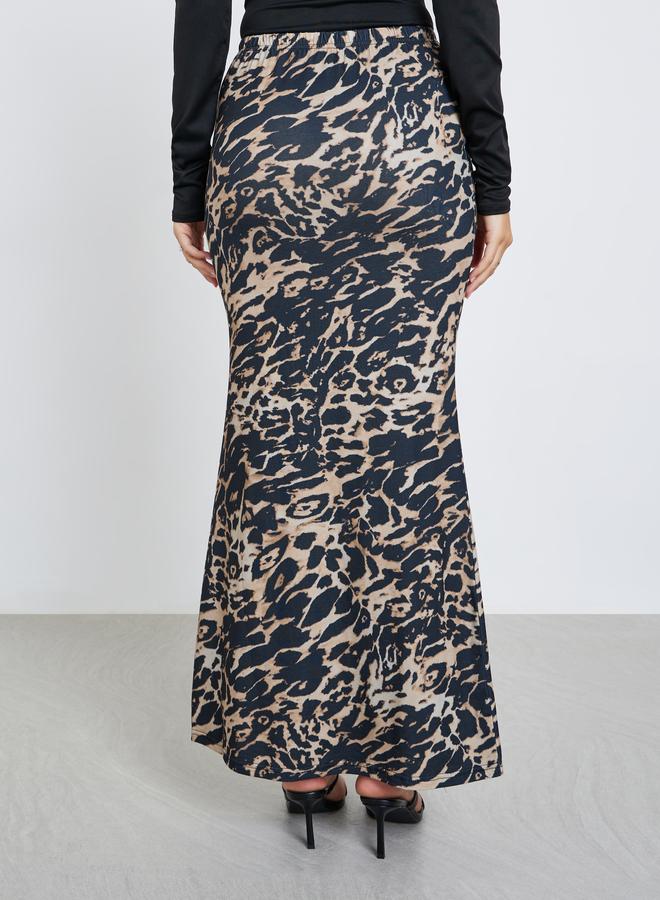 تايك تو تنورة طويلة بديكون بطبعة حيوان - Image 4