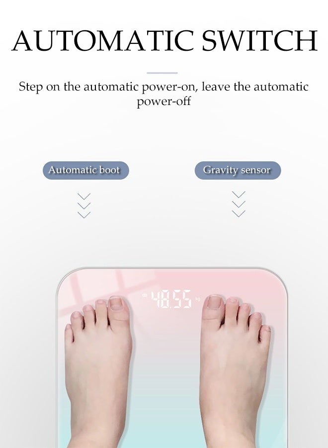 DUNISO Multi-Functional Body Scale Digital Bathroom Scales with High Precision Sensors Rechargeable Ergonomically Designed Large Scale Weight Scale with LED Display - Image 2