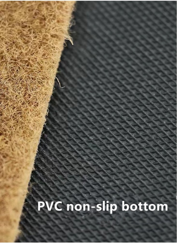 Kutis 1-Piece Welcome Anti-Skid Doormat Polyester Khaki 60x40 Centimeter  - Image 4
