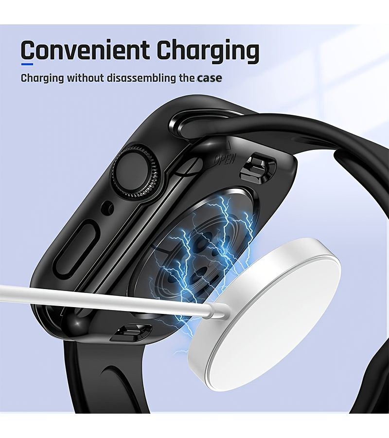 25 قطعة من واقي الشاشة الزجاجي المقسّى بقياس 42 مم 46 مم وحقيبة PC صلبة لساعة Apple Watch - Image 5