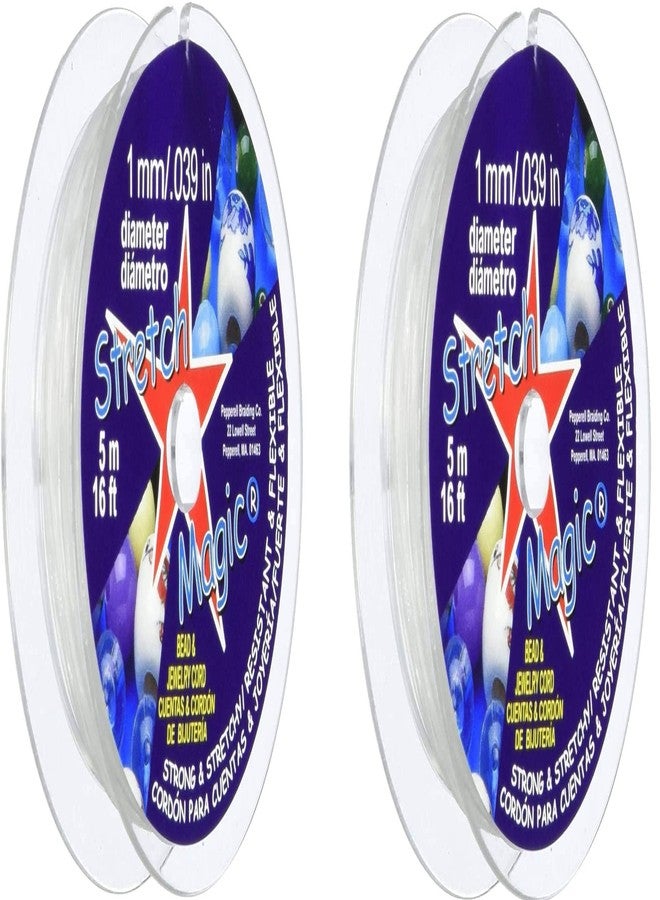 Stretch Magic 1mm Stretchy Beading Cord, 5m, Clear (2)