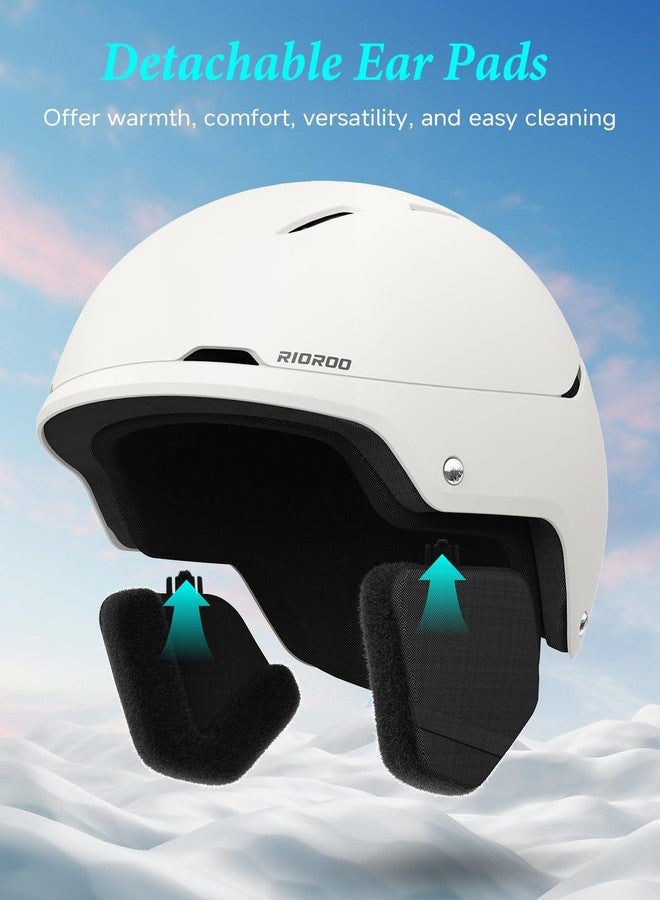 RIOROO Ski Helmet for Women Men, Safety Certified Snowboard Helmet with Shockproof ABS Hard Shell, Snowboarding Helmet with Breathable Venting System & EPS Foam for Adults & Youth - Image 4