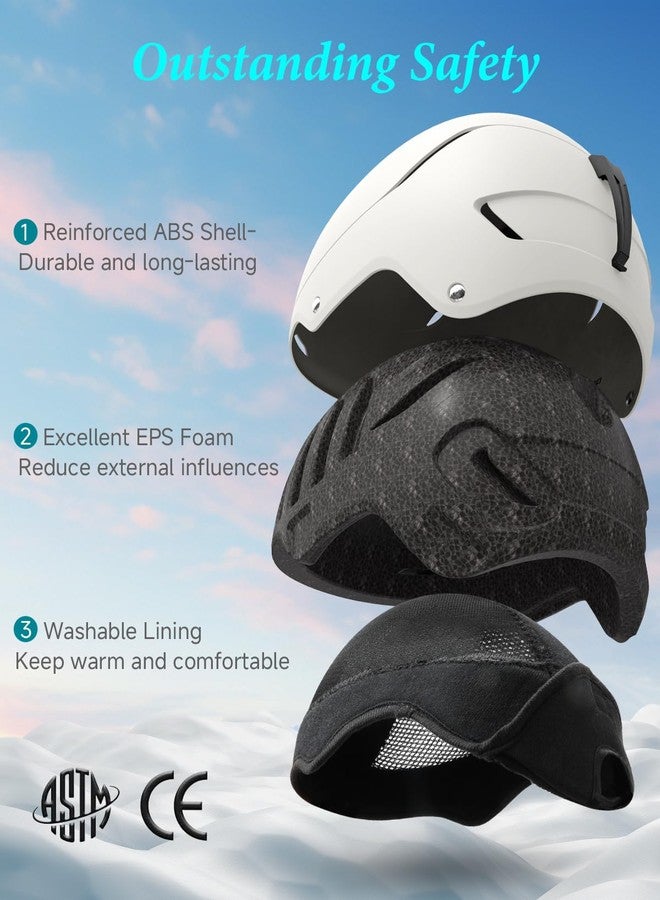 RIOROO Ski Helmet for Women Men, Safety Certified Snowboard Helmet with Shockproof ABS Hard Shell, Snowboarding Helmet with Breathable Venting System & EPS Foam for Adults & Youth - Image 2