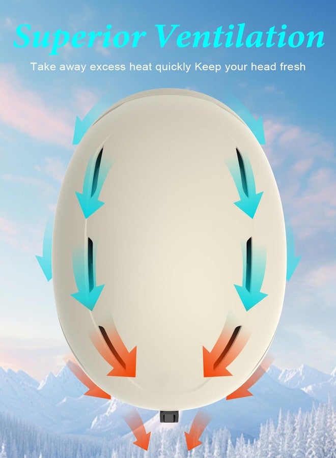 RIOROO Ski Helmet for Women Men, Safety Certified Snowboard Helmet with Shockproof ABS Hard Shell, Snowboarding Helmet with Breathable Venting System & EPS Foam for Adults & Youth - Image 3