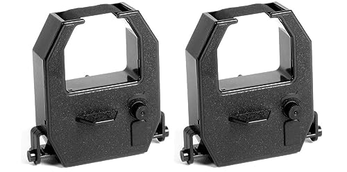 COMPUMATIC (2 Pack) Replacement Ribbon Cartridge for All Amano TCX and PIX Time Clocks Models, Black Ink - Image 1