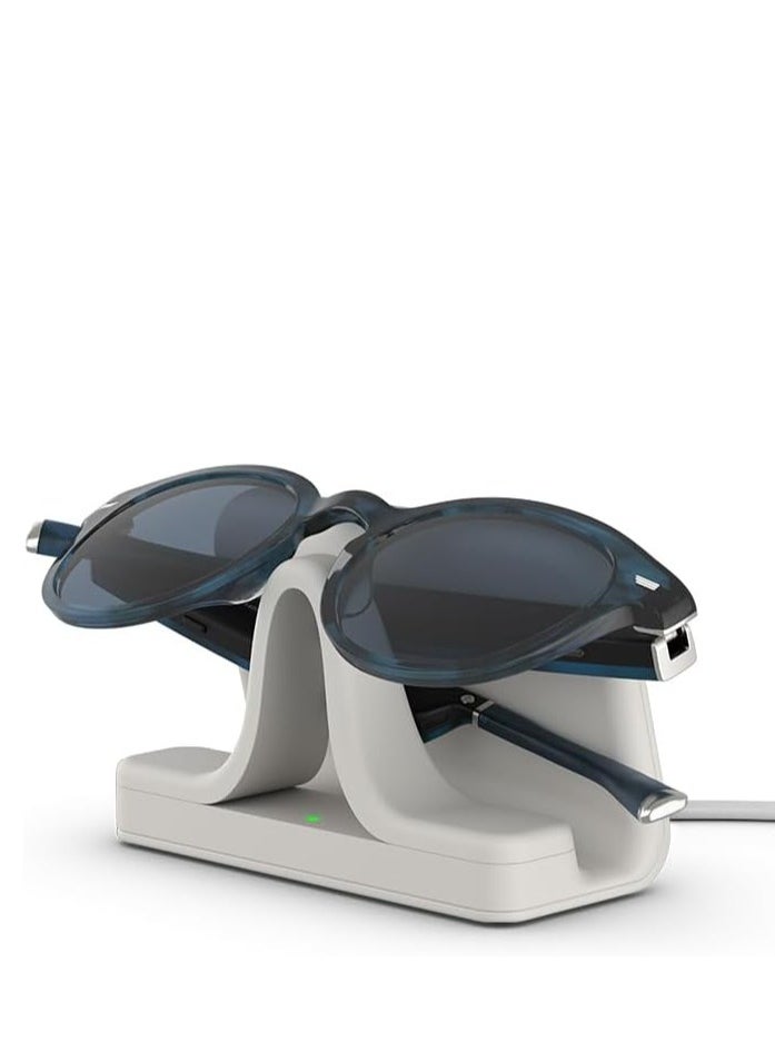 Echo Frames (3rd Gen) | Smart glasses with Alexa | Round frames in Blue Tortoise with polarized sunglass lenses