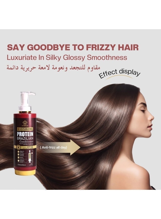 STARPLEX Smoothing & Shine Enhancing Brazilian Protein Conditioner for Women 800ml | with Cocoa Nuts & Sea Salt | Nourishing & Frizz Control for Silky Hair | Salon Daily Use - Image 1