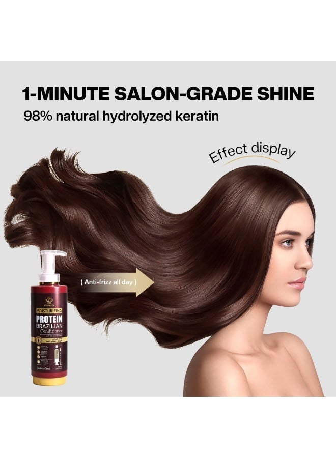 STARPLEX Smoothing & Shine Enhancing Brazilian Protein Conditioner for Women 800ml | with Cocoa Nuts & Sea Salt | Nourishing & Frizz Control for Silky Hair | Salon Daily Use - Image 3