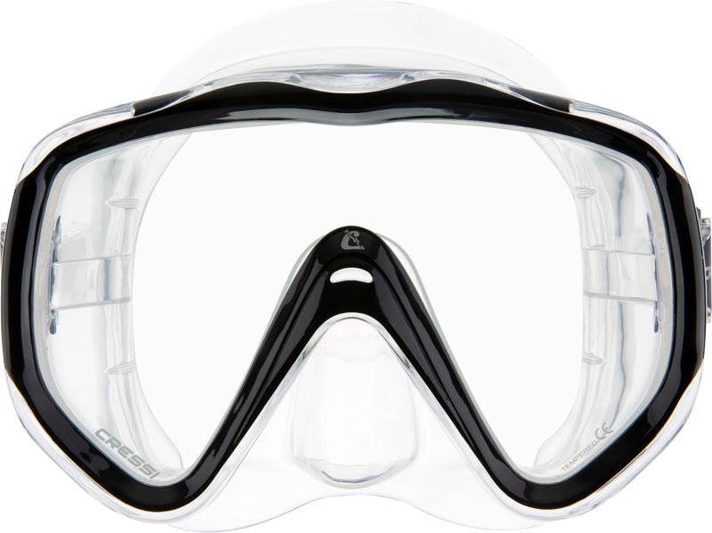 Cressi Liberty MonoLens Diving Mask ClearBlack AntiFog Lens - Image 2