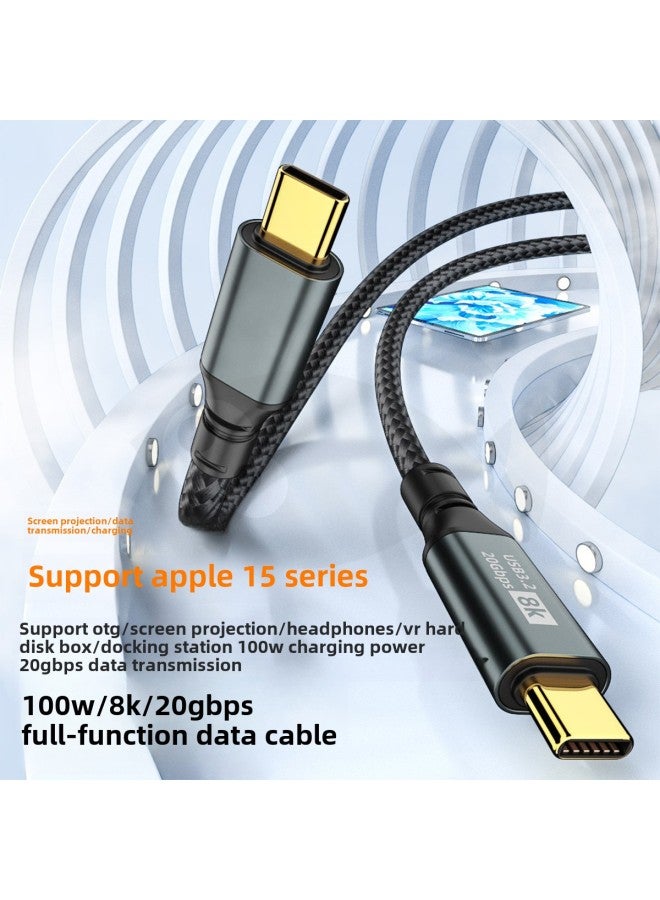 Gen3.2 Type C Data Cable With Emark Chip Usb C To C Video Audio Charging Cable-Color:1.5 M - Image 2