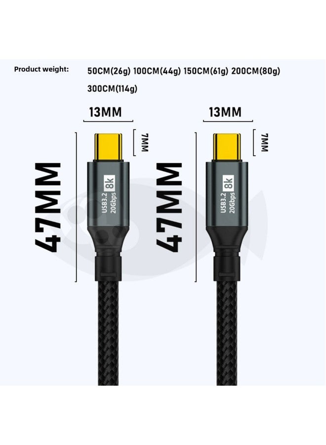 Gen3.2 Type C Data Cable With Emark Chip Usb C To C Video Audio Charging Cable-Color:1.5 M - Image 5