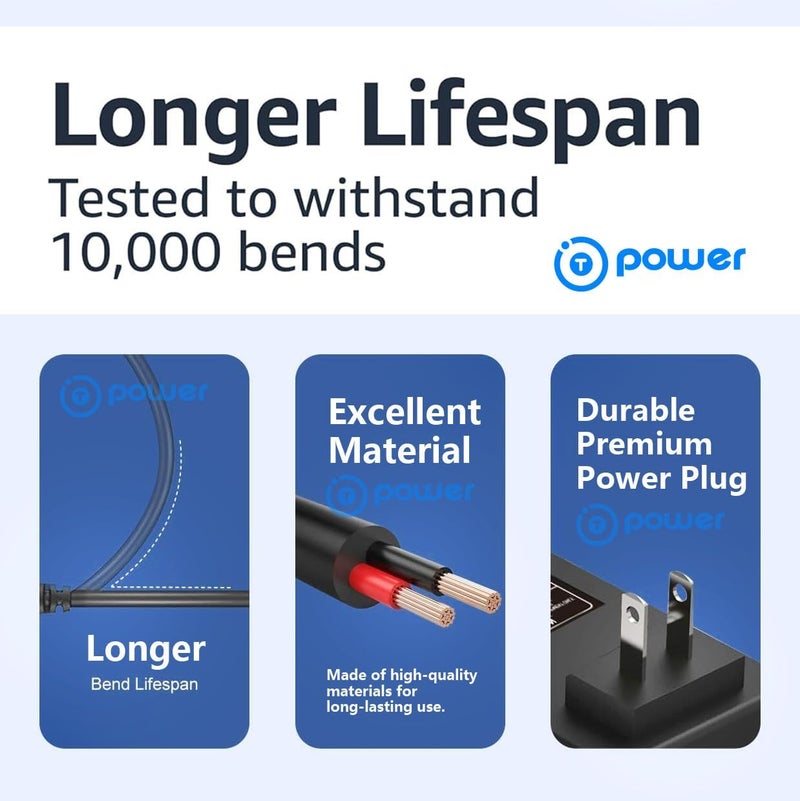 T POWER شاحن لجهاز هايبر آيس فيبر 2.0 لفة لياقة بدنية تهتز عالية الكثافة، كرة تدليك و لايف برو لفة رغوة تهتز بسرعة 4 - Image 5