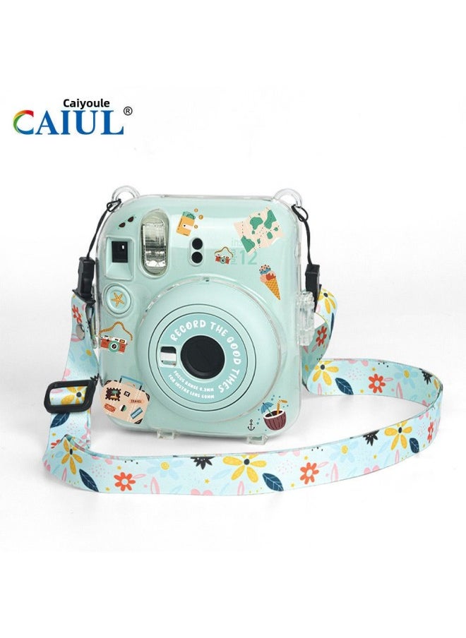 Generic Product Instaxmini12 Transparent Crystal Case Protective Case Anti-scratch Anti-drop [excluding Camera]]-Product Color:12/Case With Photo (without Camera)-Model:Mini12 Crystal Case Purple Shoulder Strap Sticker  - Image 5