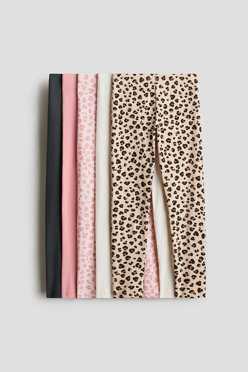 H&M 5-pack jersey leggings