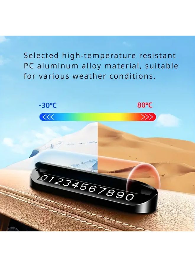 Green Car Dashboard Ornament Temporary Parking Phone Number Plate 1pc Interior Decoration - Image 5