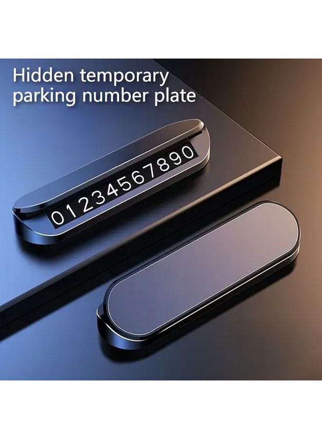 Green Car Dashboard Ornament Temporary Parking Phone Number Plate 1pc Interior Decoration - Image 1