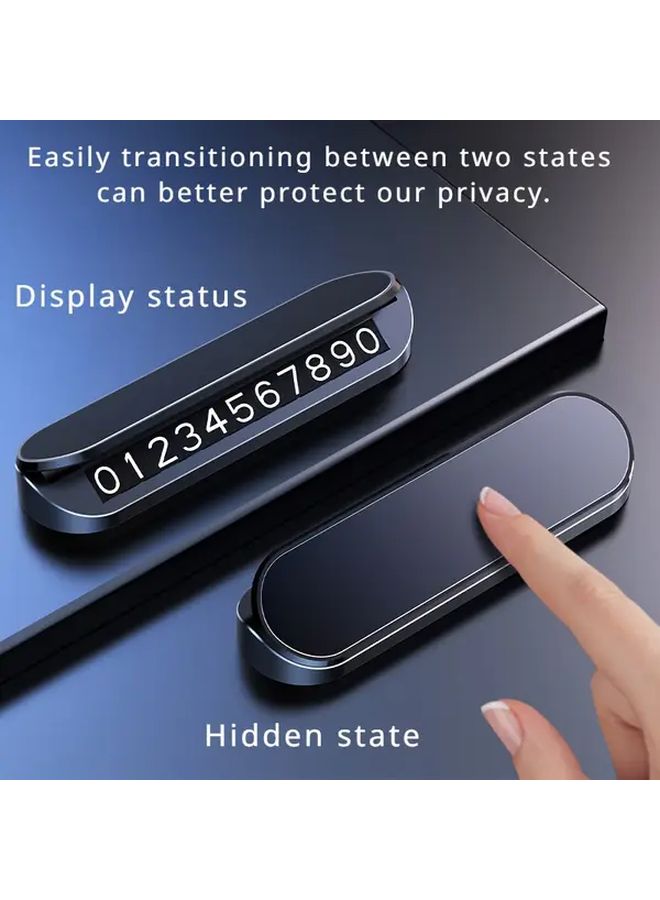 Green Car Dashboard Ornament Temporary Parking Phone Number Plate 1pc Interior Decoration - Image 4