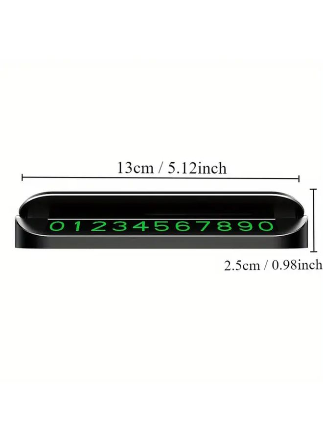 Green Car Dashboard Ornament Temporary Parking Phone Number Plate 1pc Interior Decoration - Image 3