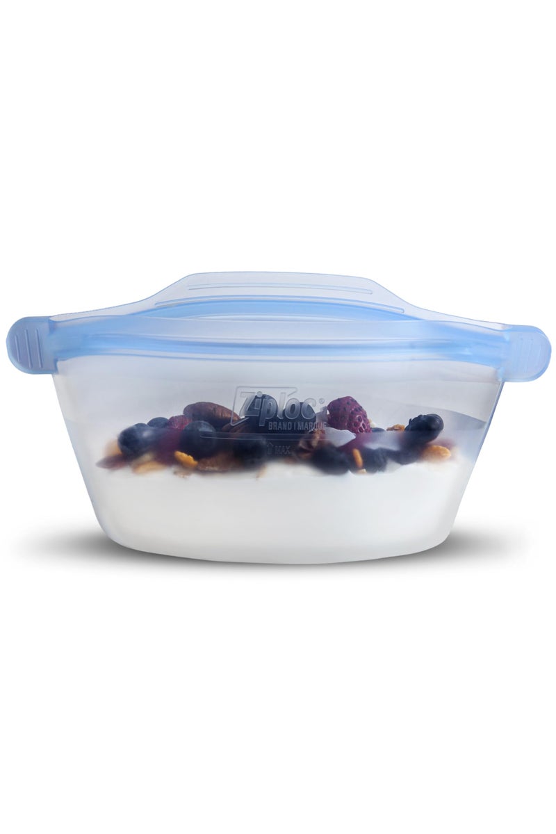 Ziploc Endurables Silicone Food Storage Meal Prep Containers, Microwave Safe and Eco-Friendly, Medium Container, 1 Count - Image 1
