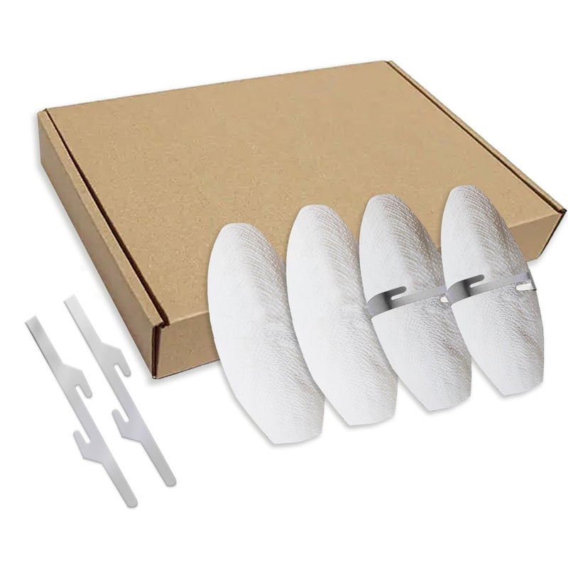 Jmxus Jmxu's 3.5"-4" Cuttlebone for Birds Parakeets, Cuddle Bone with Metal Holder, Cuttlefish Bone for Sharp Beaks, Natural Birds Calcium for Parrots Cockatiels Tortoises, 4 Pcs - Image 1
