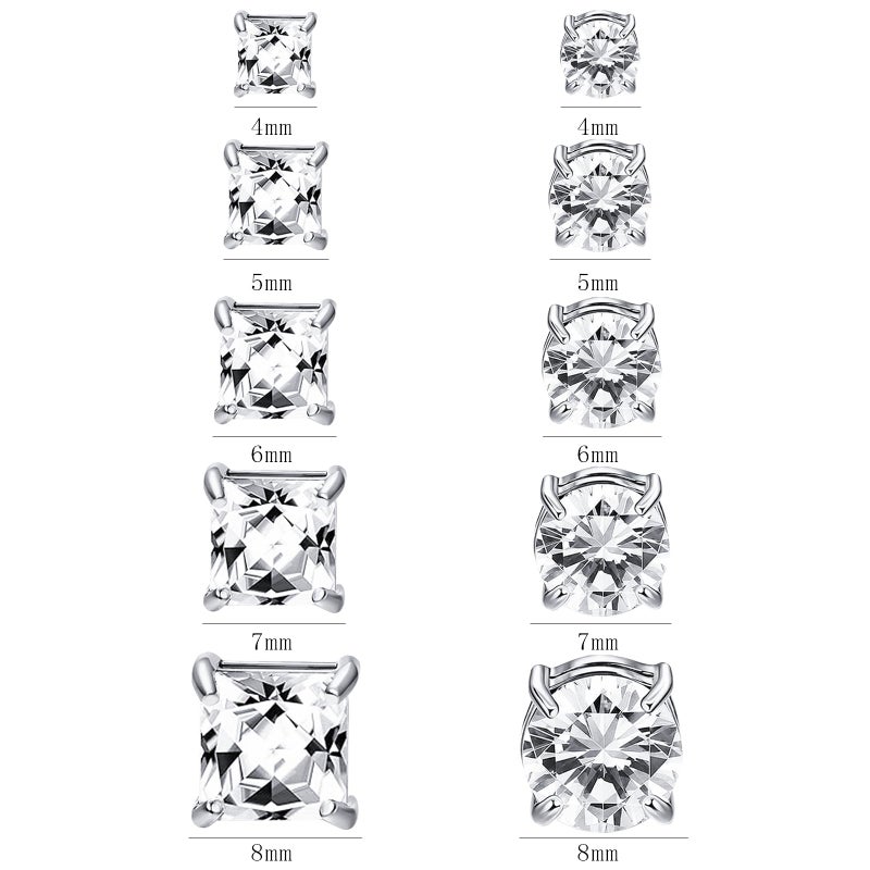 NEWITIN 10 Pairs Magnetic Earrings for Men Clip on Earring Stainless Steel Magnet Earring Unisex Hoop Dangle Cross CZ Studs Non Piercing Magnetic Stud Earrings for Men Women - Image 2