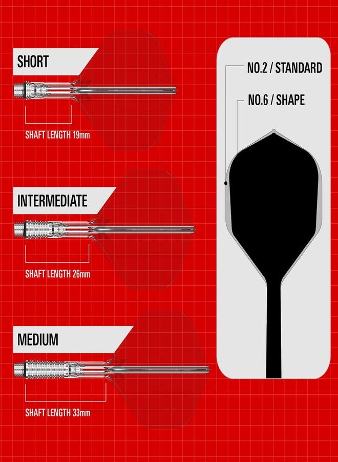 Target Darts K-Shift No.2 Integrated Flights & Shafts | K Shift No. 2 Flight & Shaft System, Clear - K-Flex Medium Shift Spin Base, Professional Dart Accessories - Image 5