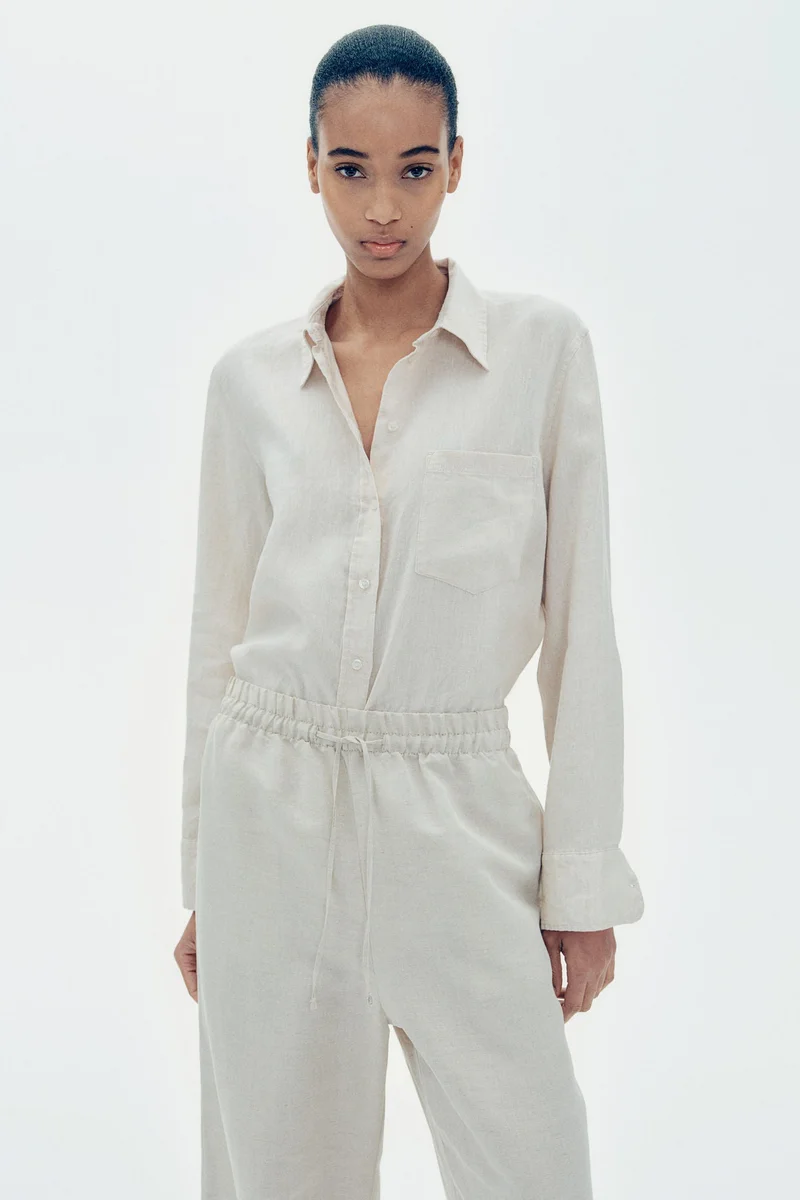 H&M Linen-blend trousers