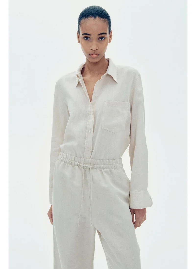 اتش اند ام Linen-blend trousers