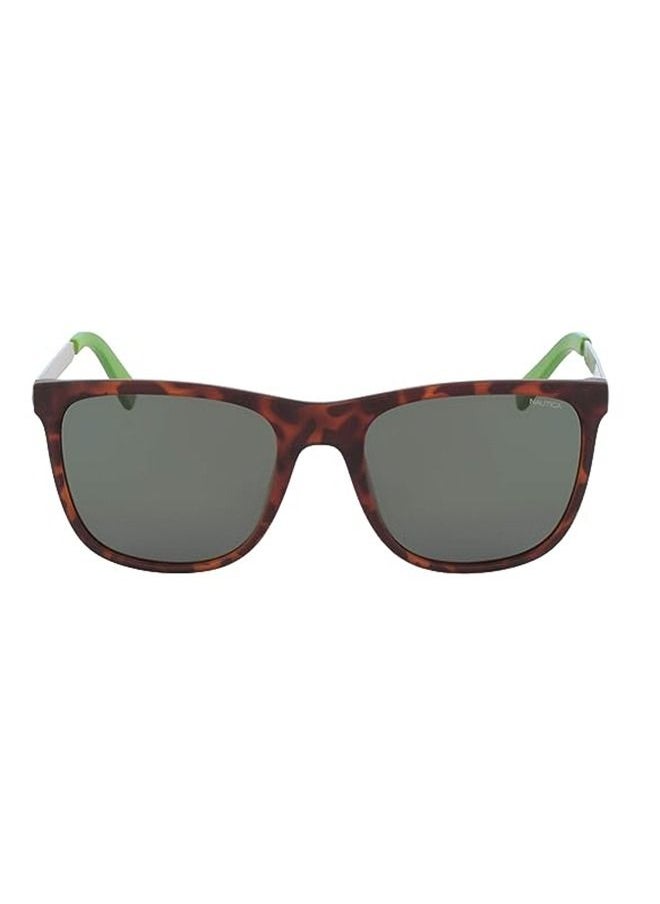 NAUTICA حافة كاملة محقونة مستطيلة معدلة NAUTICA SUN N3630SP 5619 (237) سلحفاة داكنة غير لامعة  - Image 1
