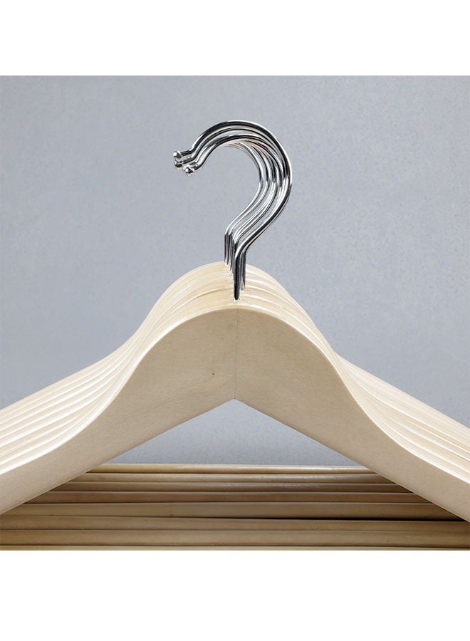 KLNAMAEAAN Pack of 10 Kids Non-Slip Swivel Hook Wooden Hangers - Image 2