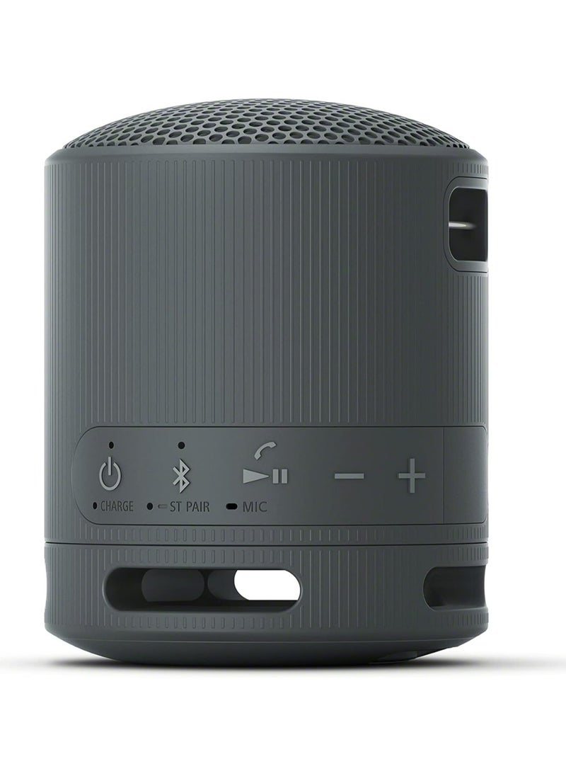 Sony - SRS-XB100 Wireless Bluetooth Portable Lightweight Super-Compact Travel Speaker, Extra-Durable IP67 Waterproof & Dustproof, 16 Hour Battery, Versatile Strap, and Hands-Free Calling New Black - Image 1